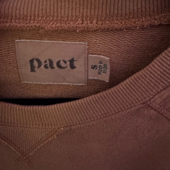 Pact crewneck sweatshirt light rose pink color size small - Picture 3 of 3